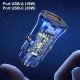 Ładowarka Usams Ładowarka samochodowa C32 1xUSB+1xUSB-C 30W Fast Charge niebieski/blue (US-CC164) 5