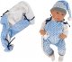 LeanToys Lalka Bobas 46 cm Niebieska Smoczek Kocyk Gwiazdka 3
