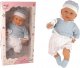 LeanToys Lalka Bobas 46 cm Niebieskie Ubranko Smoczek 1