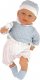 LeanToys Lalka Bobas 46 cm Niebieskie Ubranko Smoczek 2