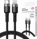 Kabel USB Feegar USB-C - Lightning 1 m Czarny (5904610880203) 1