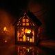 Techrebal LAMPION ADWENTOWY DREWNIANY DOMEK MAŁY RORATY LED 1
