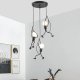 Lampa wisząca Modi Home Lampa sufitowa Loft -czarna,ludziki Humanoid 1