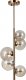 Lampa wisząca Italux Pokojowa lampa wisząca Canello PND-406007-V5-HBR mosiężna 2