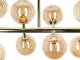 Lampa wisząca Beliani Lampa wisząca 10-punktowa metalowa złota RAMIS 4