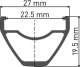 DT Swiss Obrecz DT Swiss M 442 27,5", 584x22,5, 32 otwory, czarna 3