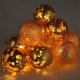 Dekoracja świąteczna Decorative Lighting Decorative Lighting Lampki bombki choinkowe nietłukące złote 10 led 4 cm 2