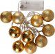 Dekoracja świąteczna Decorative Lighting Decorative Lighting Lampki bombki choinkowe nietłukące złote 10 led 4 cm 3