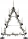 Dekoracja świąteczna Home Styling Collection Świecznik metalowy choinka 7 świeczek 58 cm 2