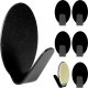 Storage Solutions Wieszak samoprzylepny na ręcznik ścierkę / haczyk stalowy owal czarny 6 szt. 3x2 cm 7