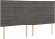 vidaXL vidaXL Zagłówek do łóżka z LED, ciemnoszary, 180x5x118/128 cm, aksamit 4