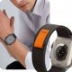 Alogy Pasek nylonowy Sport Strap na rzep do Apple Watch 4/5/6/7/8/SE (38/40/41mm) Czarno-pomarańczowy uniwersalny 3