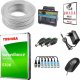 Hikvision UTP Skrętka Monitoring 4MPx rejestrator 4 kanałowy + 3 x kamera HWT-T240-M 1TB Samodzielny montaż 4