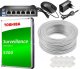 BCS System monitoringu 3 kamer 4 Mpx CMOS Starlight, szeroki kąt, 2K funkcje inteligentne, mikrofon 7