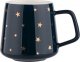 Altom Design Kubek do kawy i herbaty porcelanowy Gwiazdki 370 ml granatowy 1