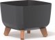 Prosperplast Doniczka GRACIA SQUARE - antracytowy 1