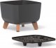 Prosperplast Doniczka GRACIA SQUARE - antracytowy 1