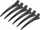 Activeshop Klamry fryzjerskie do włosów Carbon E-15 6 szt. 11,5 cm czarne 1