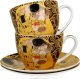DUO Filiżanki ze spodkami 250 ml komplet 2 szt. THE KISS BROWN by Gustav Klimt 3