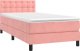 vidaXL vidaXL Łóżko kontynentalne z materacem i LED, różowy aksamit 80x200 cm 3