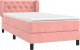 vidaXL vidaXL Łóżko kontynentalne z materacem, różowe, aksamit, 80x200 cm 3