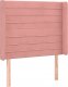 vidaXL vidaXL Łóżko kontynentalne z materacem i LED, różowy aksamit 90x190 cm 7