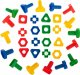 Klocki konstrukcyjne edukacyjne śruby montessori 30 elementów 6