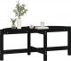 vidaXL vidaXL Stolik kawowy, czarny, 118x63x45 cm, lite drewno sosnowe 4