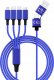 Kabel USB Smrter USB-A + USB-C - 2x USB-C + Lightning + microUSB 1.2 m Granatowy (SMRTER_ELITE_C_NB) 1