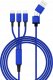 Kabel USB Smrter USB-A + USB-C - 3x USB-C 1.2 m Niebieski (SMRTER_TRIO _C_NB) 1
