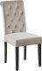 Beliani Zestaw 2 krzeseł do jadalni z kołatką welurowy beżowoszary VELVA II 4