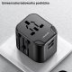 Ładowarka Usams Ładowarka Sieciowa USAMS 2xUSB T55 12W adapter uniwersalny 4w1 US/AU/EU/UK czarny CC173TC01 (US-CC173) 1