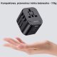 Ładowarka Usams Ładowarka Sieciowa USAMS 2xUSB T55 12W adapter uniwersalny 4w1 US/AU/EU/UK czarny CC173TC01 (US-CC173) 2