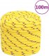 vidaXL vidaXL Linka żeglarska, żółta, 18 mm, 100 m, polipropylen 1