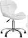 Activeshop Taboret kosmetyczny QS-06 Biały 5