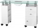 Activeshop Biurko Glass z pochłaniaczem 013B białe 1