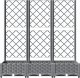 vidaXL Donica ogrodowa z kratką, jasnoszara, 120x40x121,5 cm, PP 4