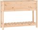 vidaXL Donica z półką, 111,5x34,5x81 cm, lite drewno sosnowe 2
