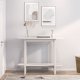 vidaXL Stolik konsolowy, biały, 110x40x80 cm, lite drewno sosnowe 3
