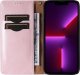 Hurtel Magnet Strap Case etui iPhone 14 Pro pokrowiec z klapką portfel mini smycz podstawka różowe 12