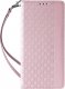 Hurtel Magnet Strap Case etui iPhone 14 Pro pokrowiec z klapką portfel mini smycz podstawka różowe 3