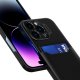 Hurtel Leather Stand Case etui do iPhone 14 Pro pokrowiec portfel na kartę z podstawką czarne 2