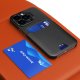 Hurtel Leather Stand Case etui do iPhone 14 Pro pokrowiec portfel na kartę z podstawką czarne 4