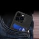 Hurtel Leather Stand Case etui do iPhone 14 Pro pokrowiec portfel na kartę z podstawką czarne 5