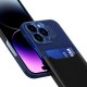 Hurtel Leather Stand Case etui do iPhone 14 Pro Max pokrowiec portfel na kartę z podstawką niebieskie 4