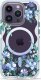 Kingxbar Kingxbar Flora Series magnetyczne etui iPhone 14 Plus MagSafe ozdobione nadrukiem w kwiaty orchid 1