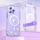 Kingxbar Kingxbar Flora Series magnetyczne etui iPhone 14 Plus MagSafe ozdobione nadrukiem w kwiaty orchid 12