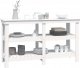 vidaXL vidaXL Stolik roboczy, biały, 142,5x50x80 cm, lite drewno sosnowe 4