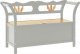 vidaXL vidaXL Ławka, szara, 107x45x75,5 cm, lite drewno jodłowe 2