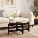 vidaXL vidaXL Stolik kawowy, czarny, 87x48x35 cm, lite drewno sosnowe 1